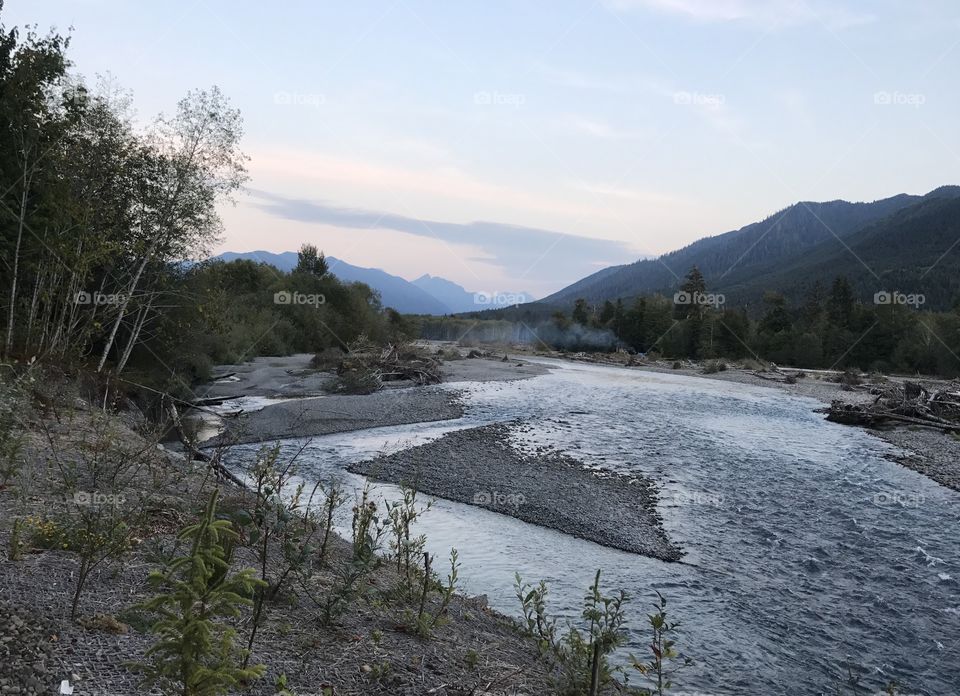 Mountains over the Hoh River