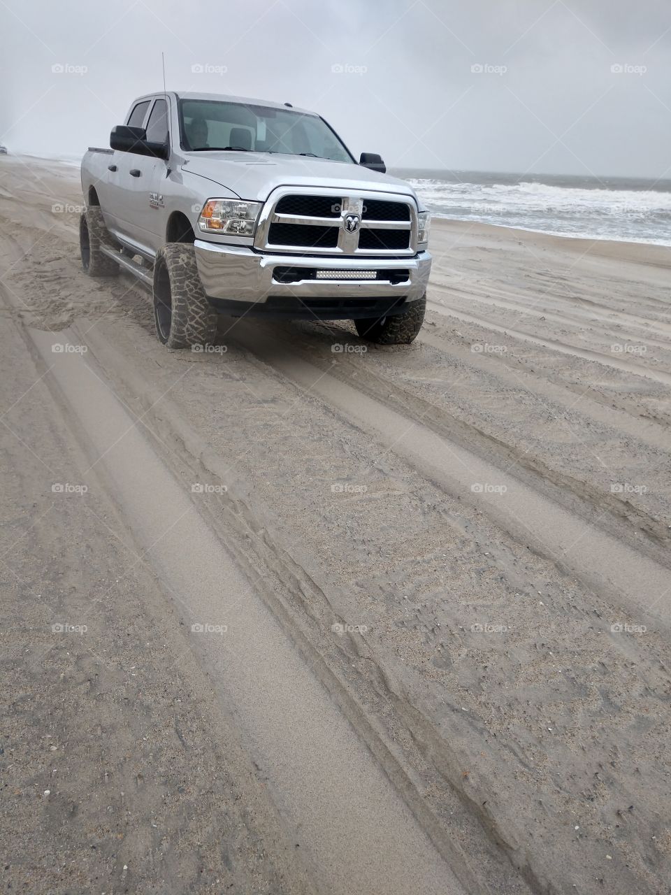 truck on beach