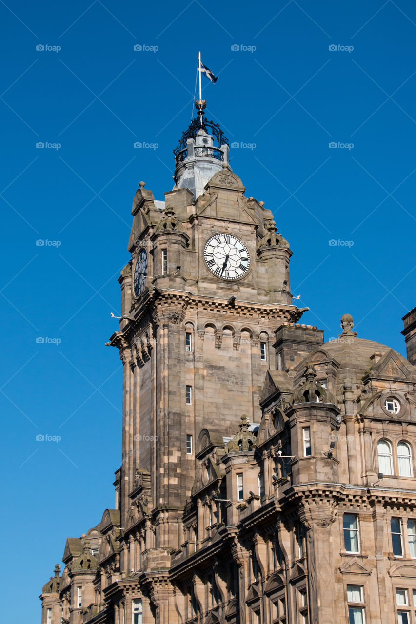 Balmoral clock tower . Edinburgh 