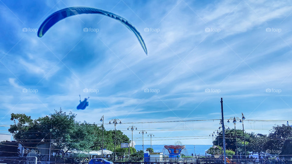 sky parapendio clouds