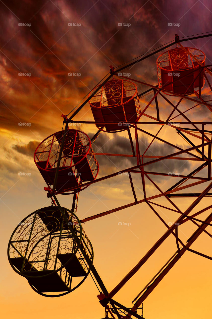 ferris wheel. ferris wheel when sunset