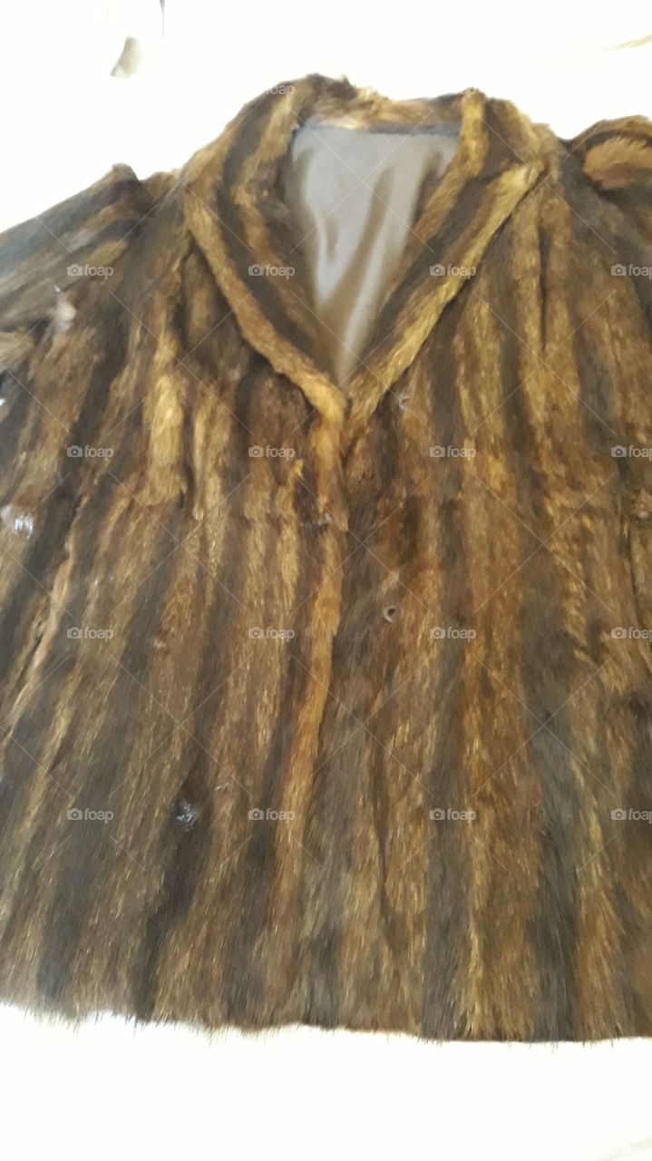 vintaged mink fur coat