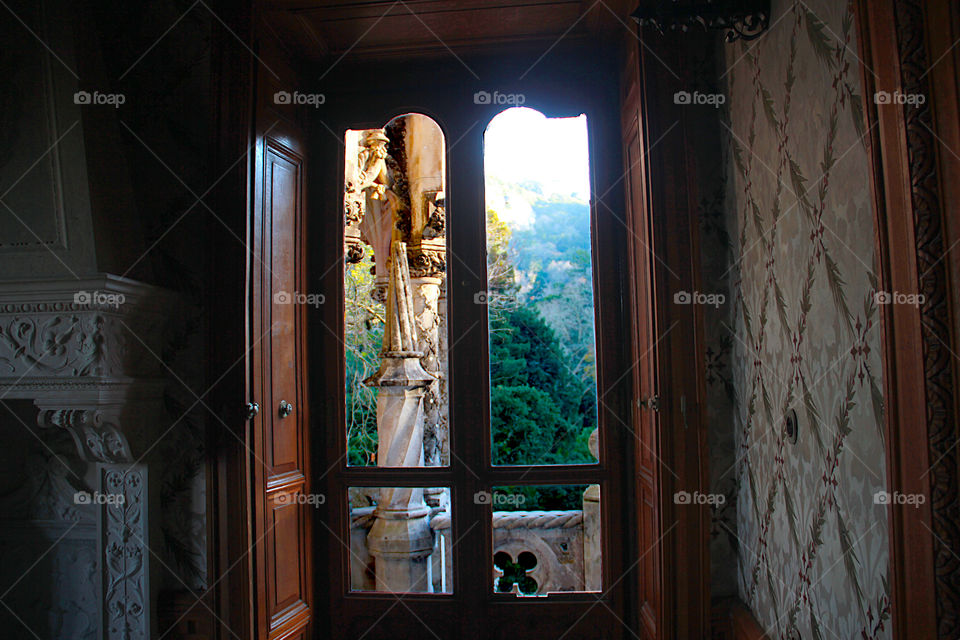 Windows that open to the city of Sintra in Portugal