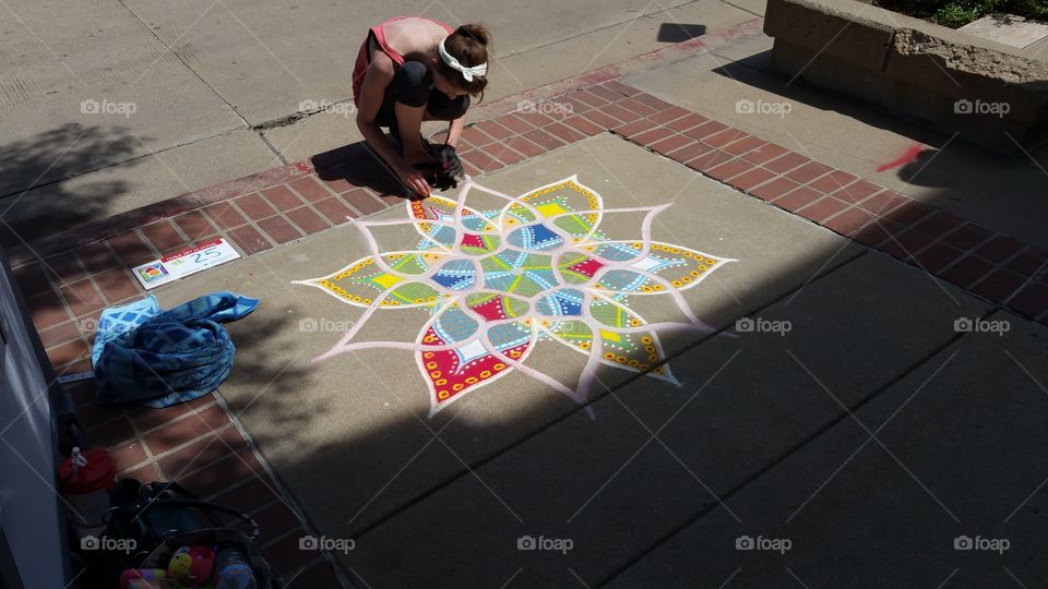 sidewalk chalk art