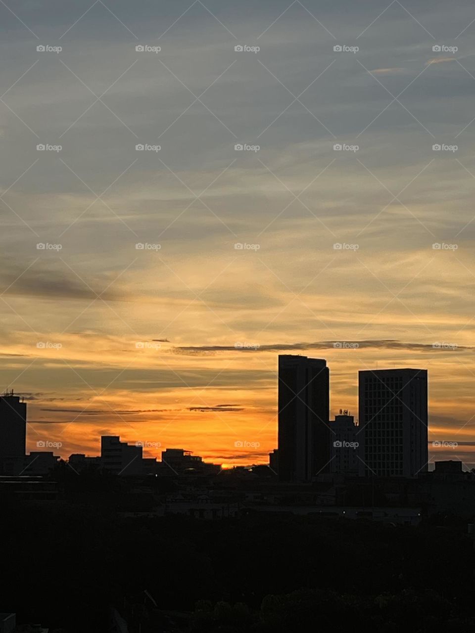 A magical view from the city on vacations 