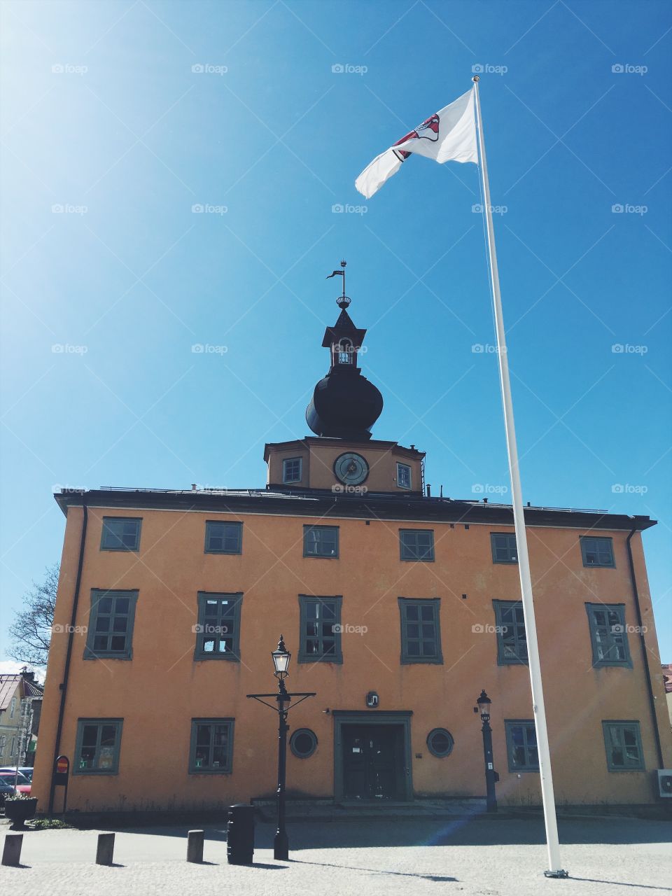 Architecture, Flag, No Person, Building, Street