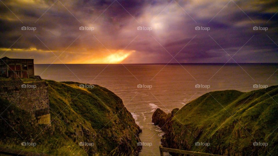 sunrise from Portlethen cliffs
