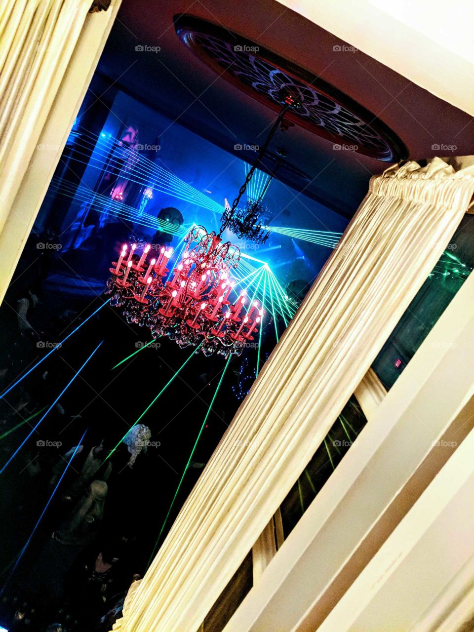 Colorful Laser Show At Salem Witches Ball