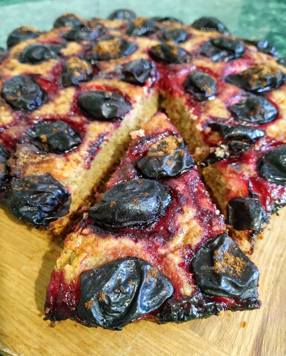 A piece of the plum's cake