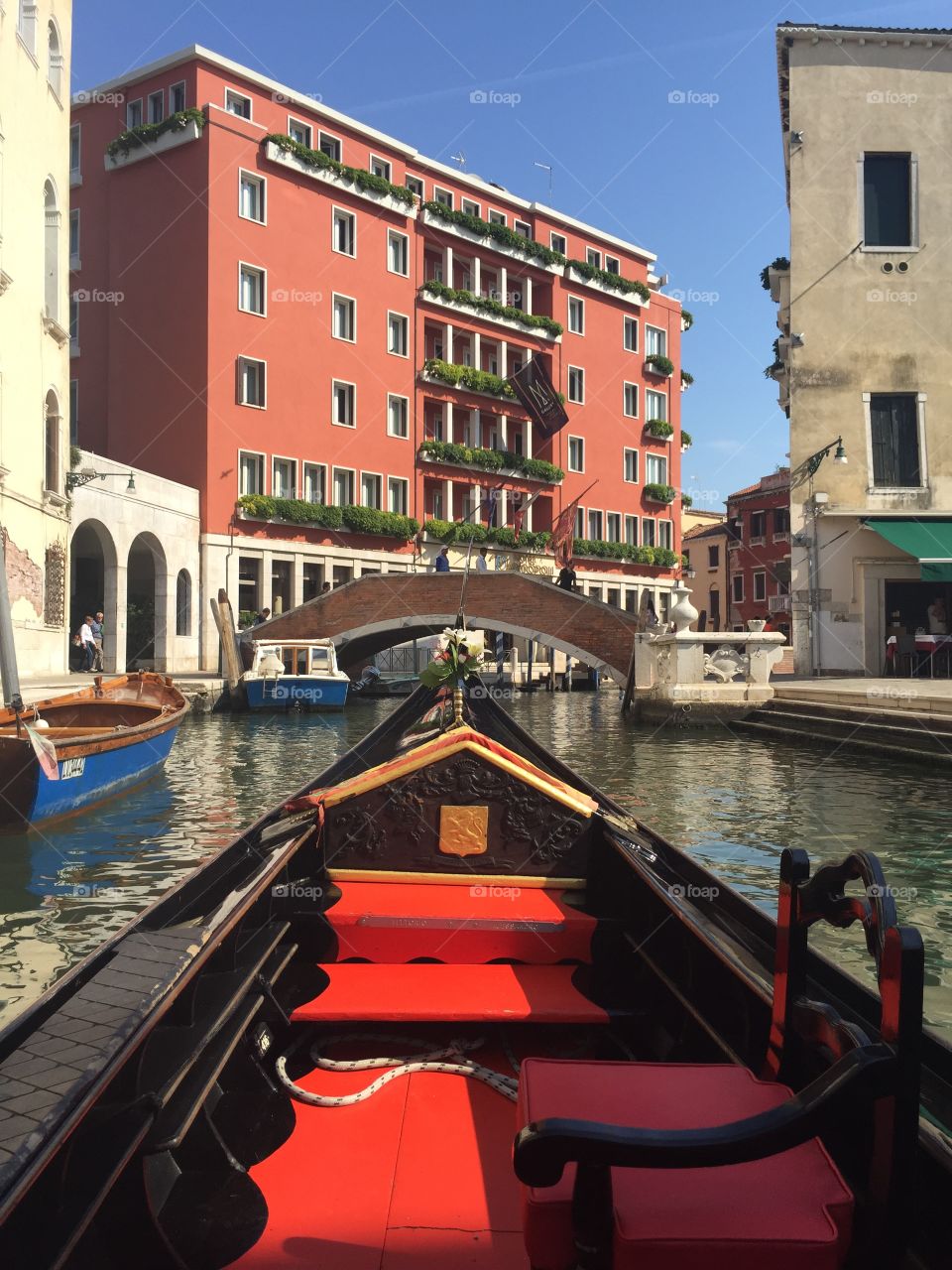 View from a gondola in italy