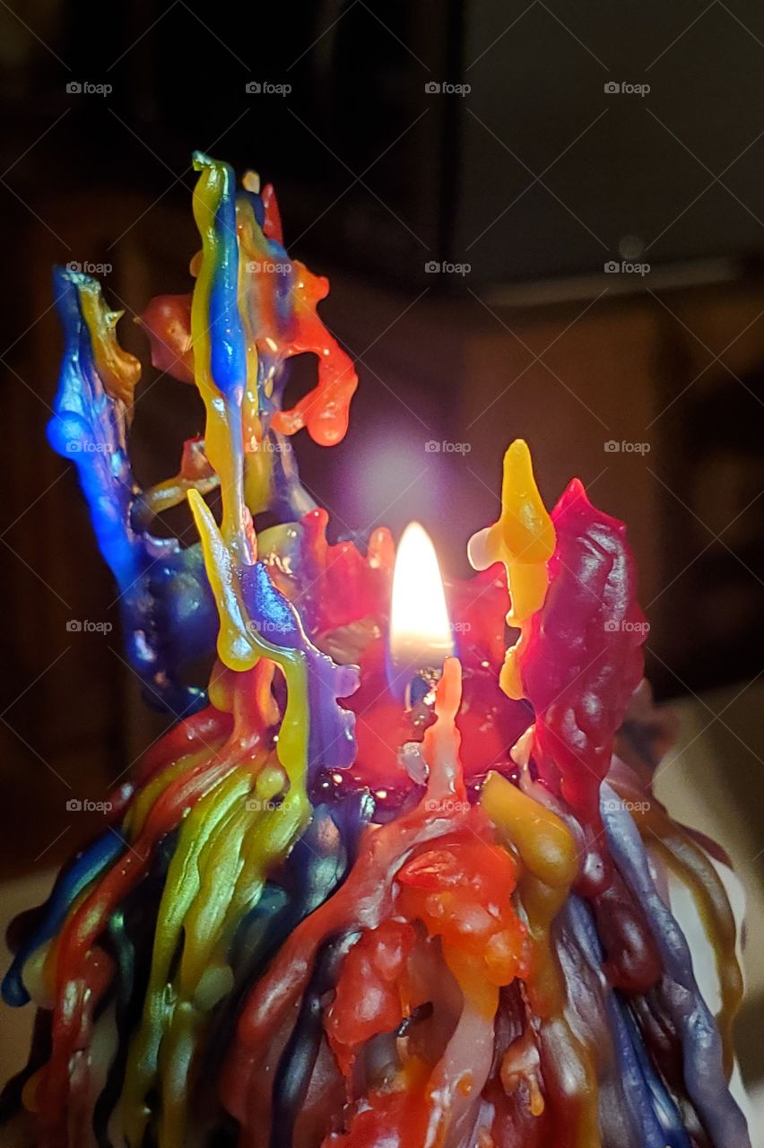 Melting wax candles!