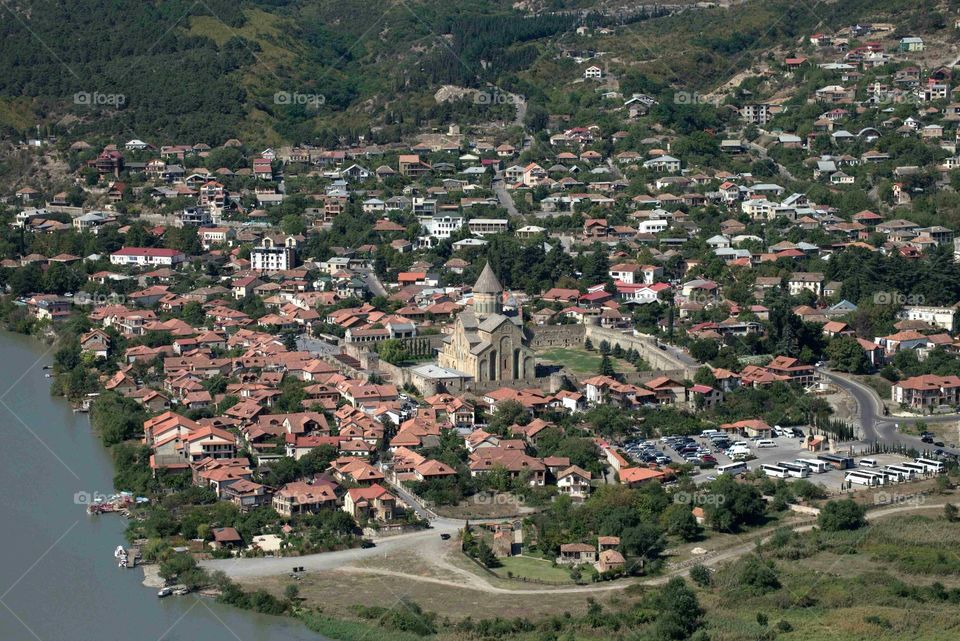 Mtskheta, from the 3rd century BC, the former capital of the early Georgian Kingdom of Iberia.