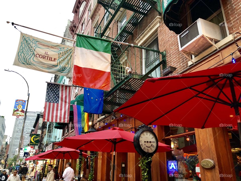 Little Italy flags