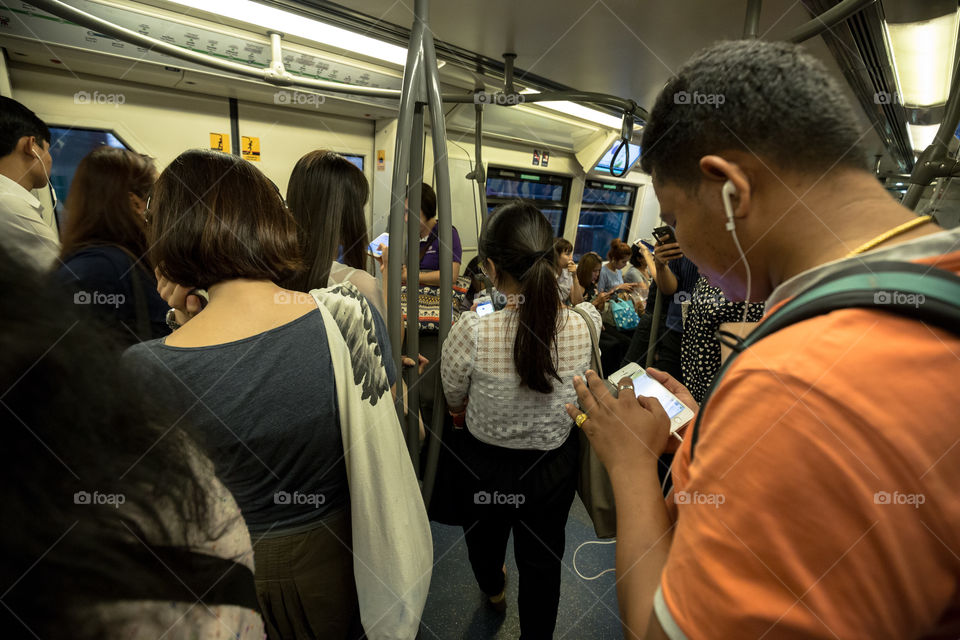 Inside BTS public train