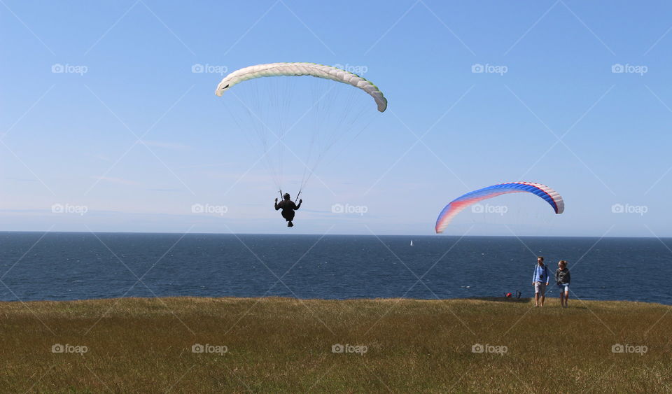 Paragliding, Kåseberga, Skåne.