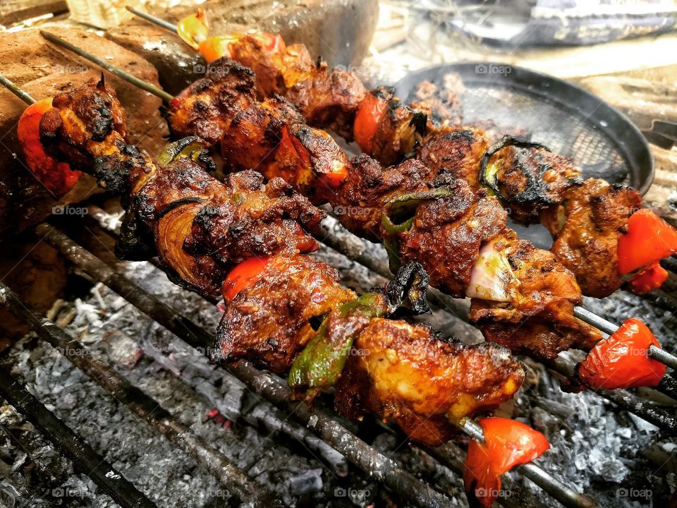 Barbeque Roast grilled chicken pieces