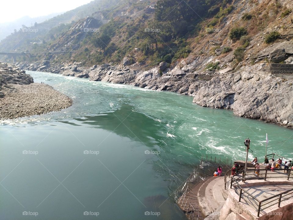 Confluence of holy Ganga and Alaknanda