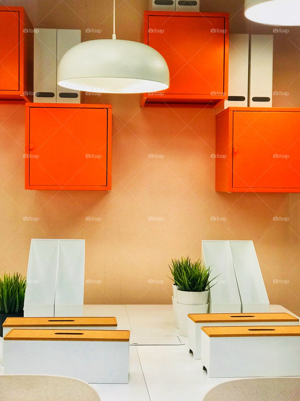 orange office design-ikea