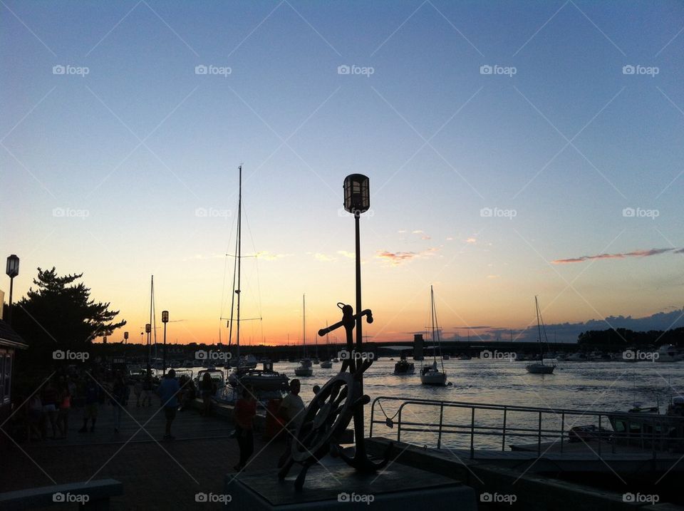 Sunset in the harbor