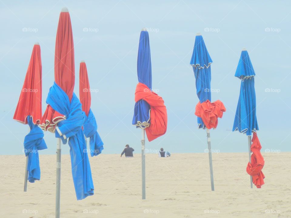 Drawn in the beach of Deauville