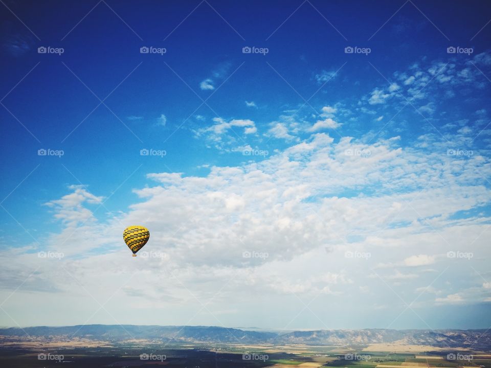 Hot air balloon ride over Napa Valley