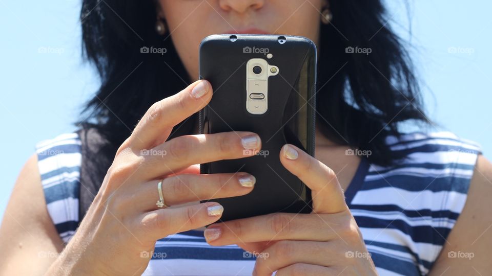 Woman using a mobile device 