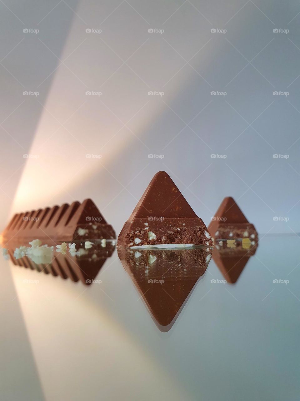 triangle  - Toblerone - triangle chocolate with almonds- see double