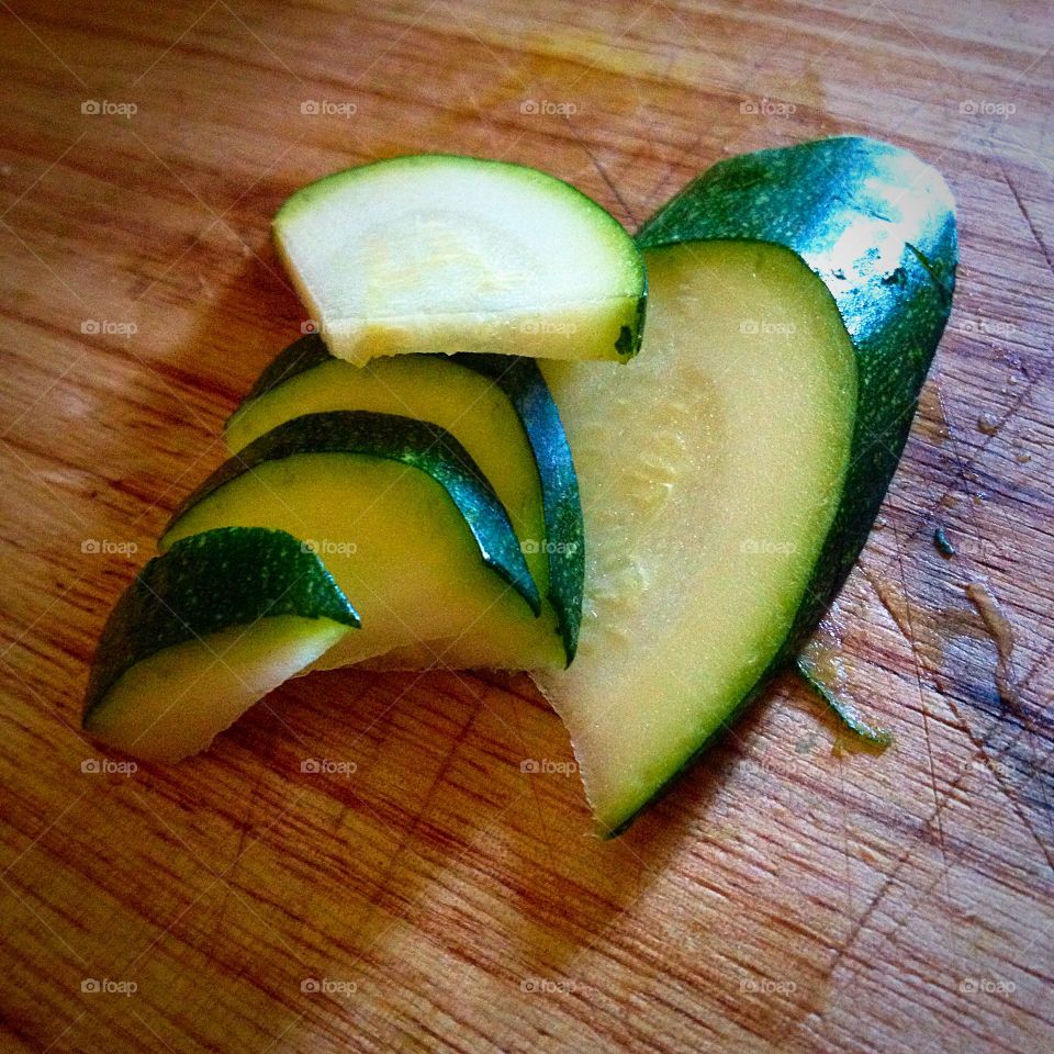 Sliced Zucchini . Sliced zucchini.