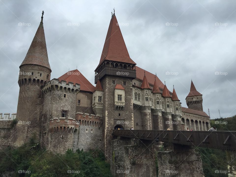 High angle view of corvin castle