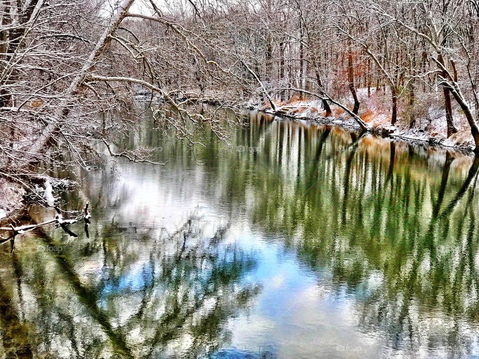 Views of the river in winter