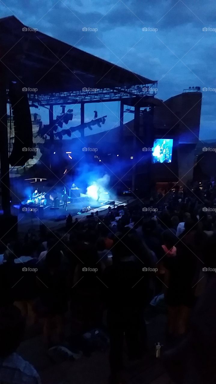 Death Cab for Cutie. taken at their show at red rocks in Morrison, CO