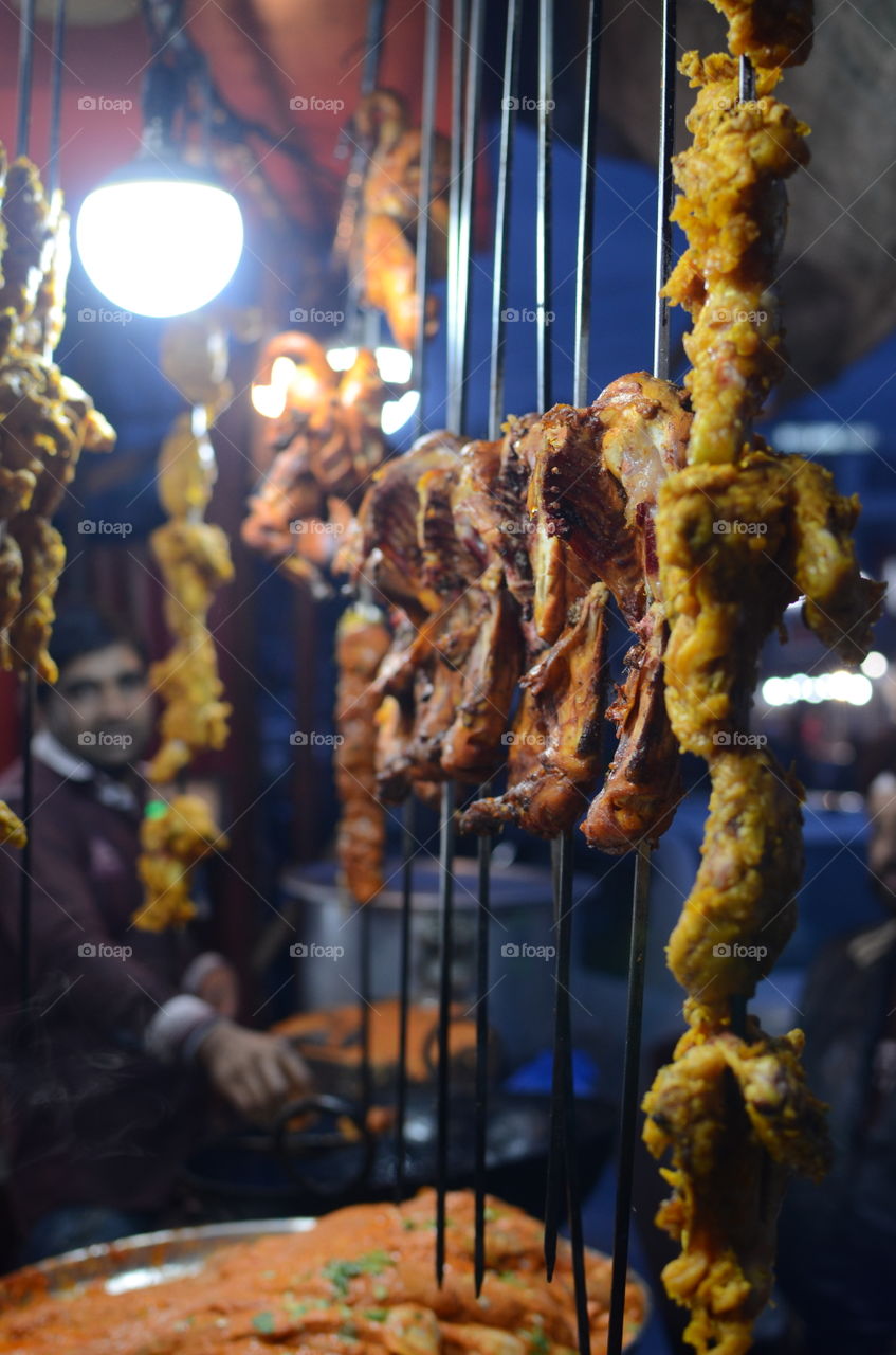 Tandoori Chicken On Display In Kashmir