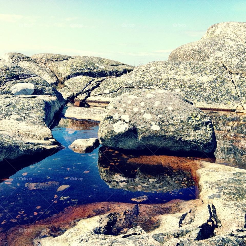 sky nature pond lake by rebelf