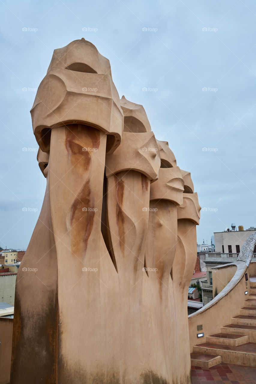 Casa Mila. Chimneys