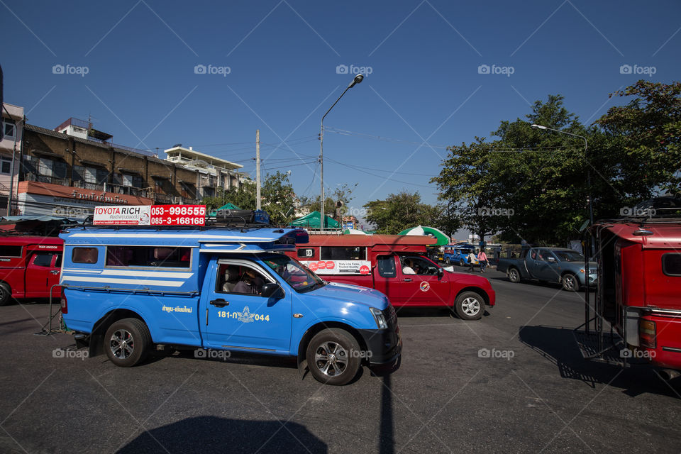 Tour bus in Chiang Mai Thailand 