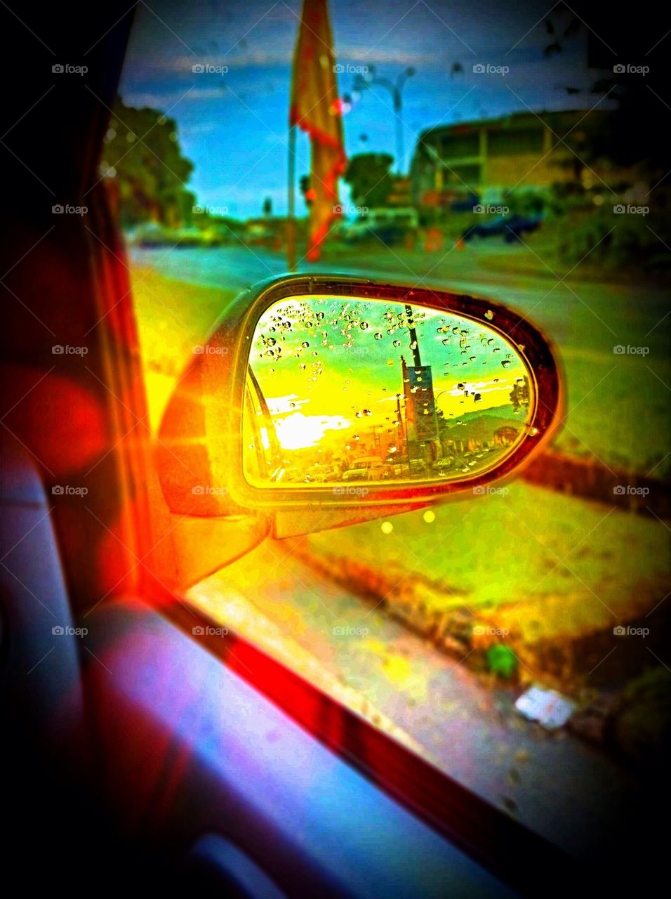 Car's mirror view