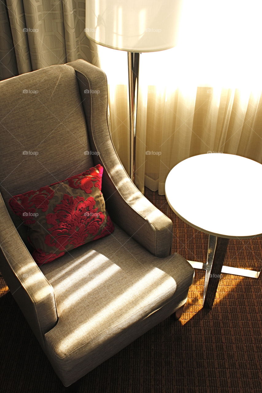 Dramatic Hotel Wingback Closeup 