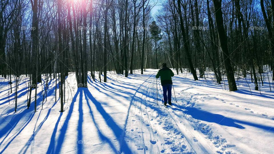 x-country skiing