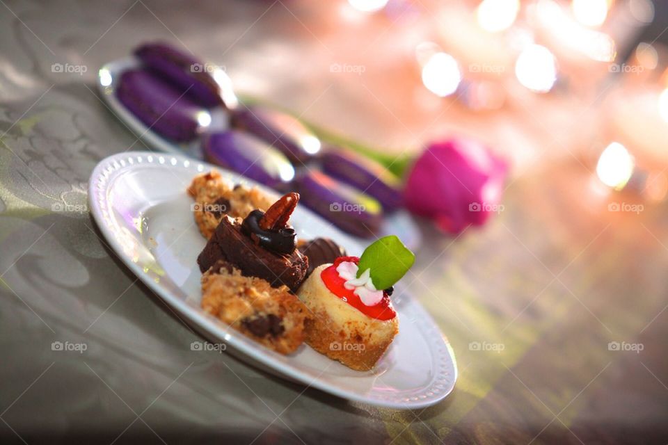 Sweets samples, fine desert dish