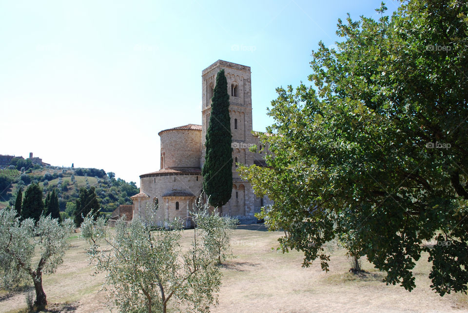 Sant'Antimo abbey - Montalcino, Siena, Italy.