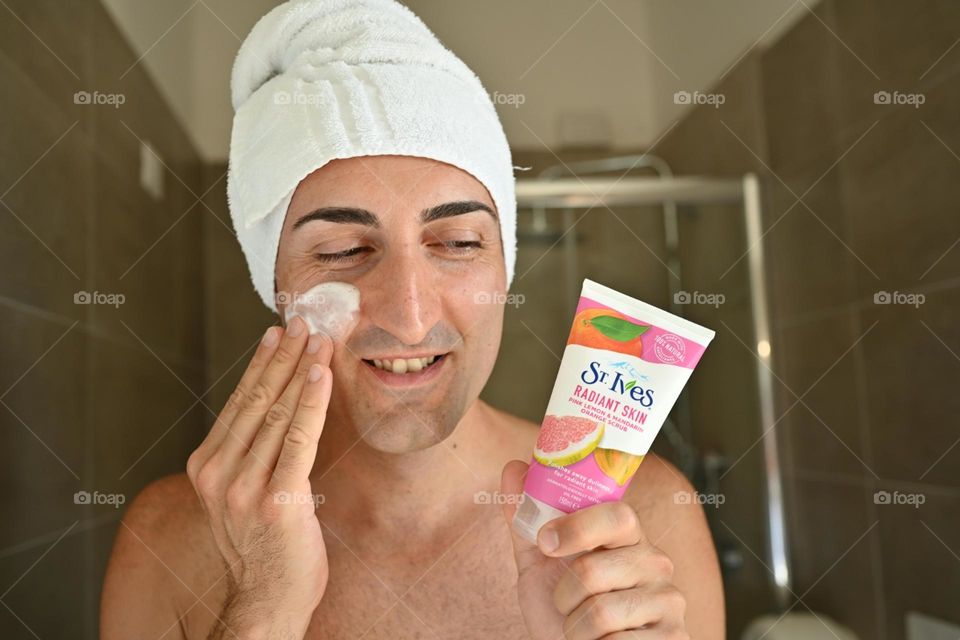 start your day with a face scrub
