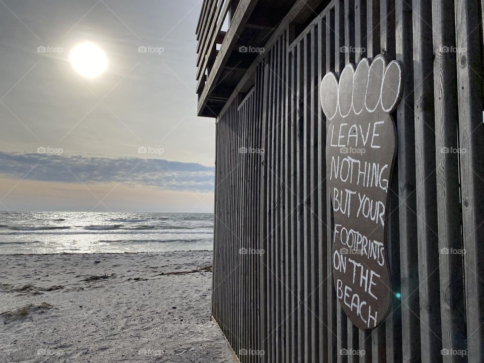 Kämpinge beach with a sustainable message 