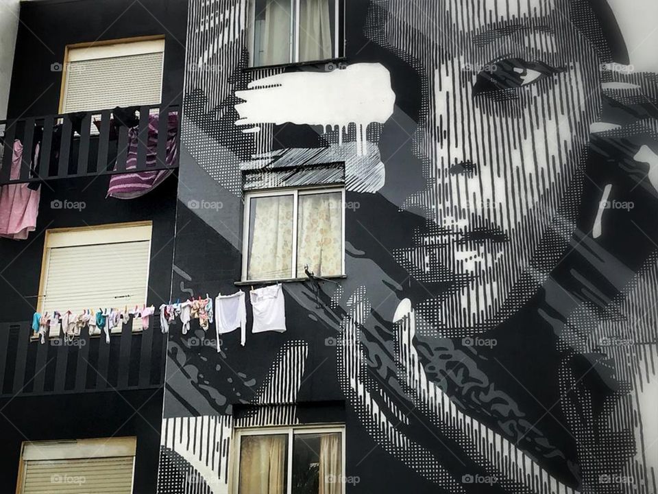 Street art, Portugal. Beautiful art.