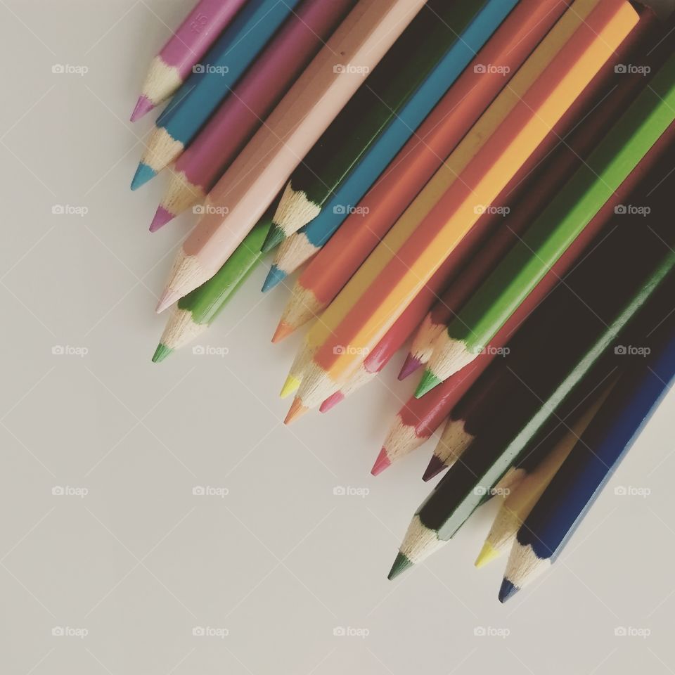 color pencil. mix it together