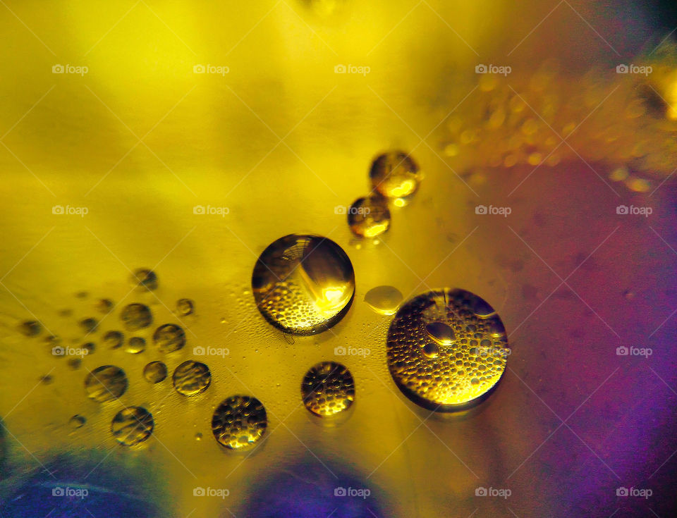 Beautiful macro shot of water droplets