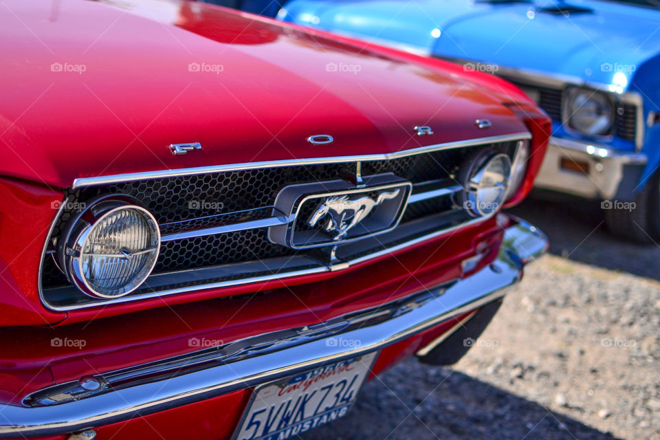 ford mustang beautiful red car