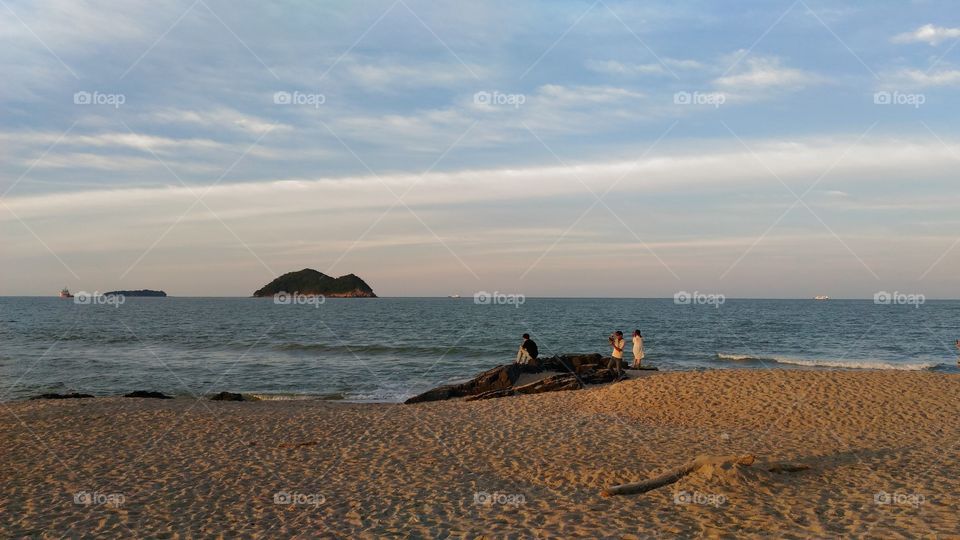 sunset at samila beach