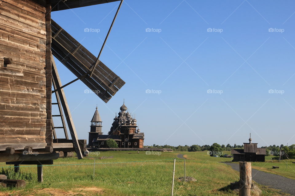 Kizhi, Karelia. The reverse side of the wallpapers for Windows