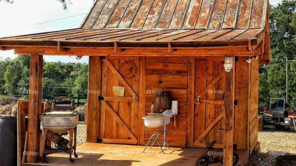 Preserved rustic outhouse