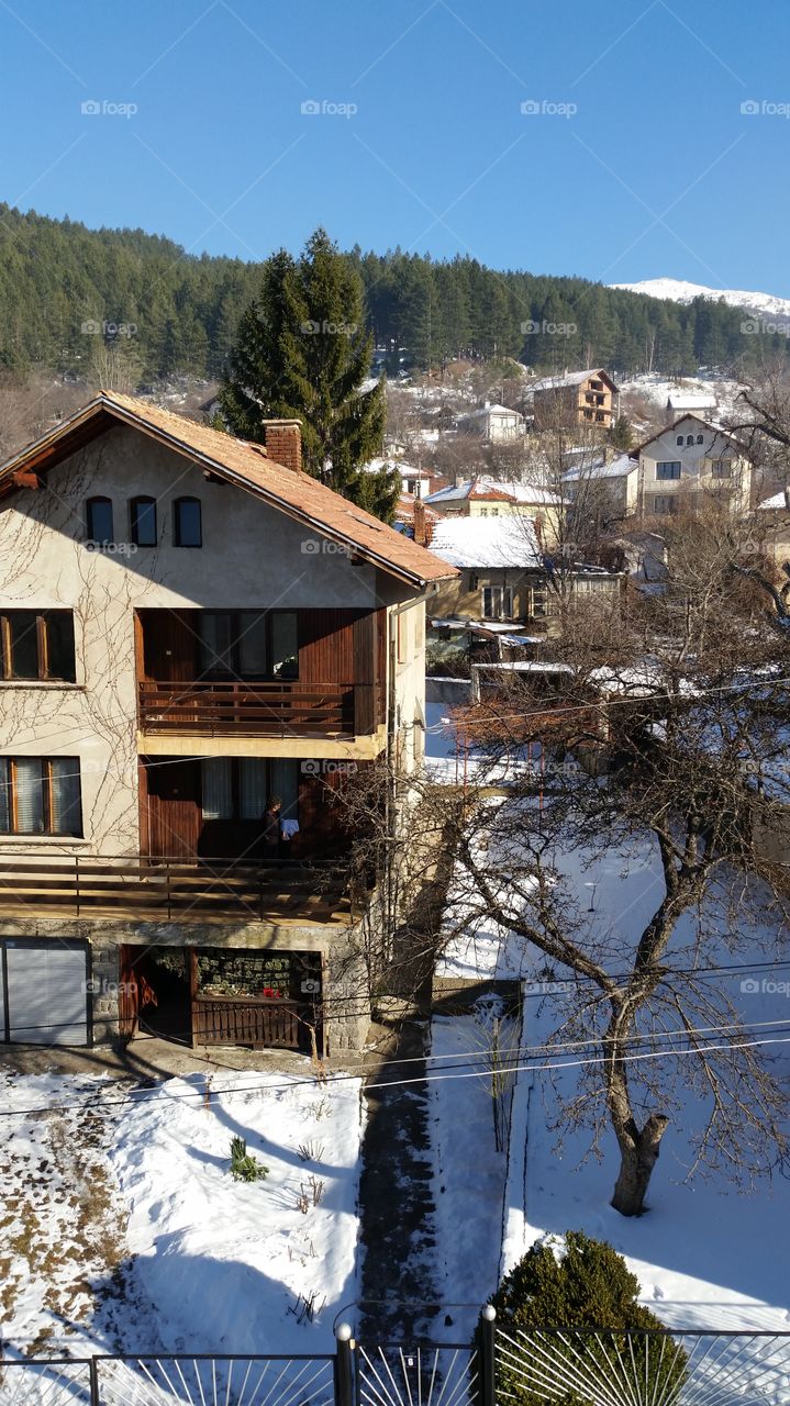 House, Snow, Winter, Wood, Family